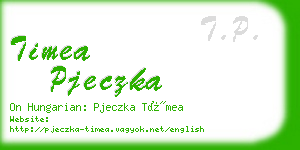 timea pjeczka business card